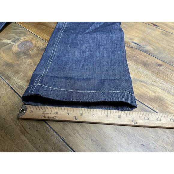 Kimes Ranch Men's Dillon Raw Jeans Blue 100% Cotton Wide Bootcut 34x36 USA Made - Picture 9 of 10
